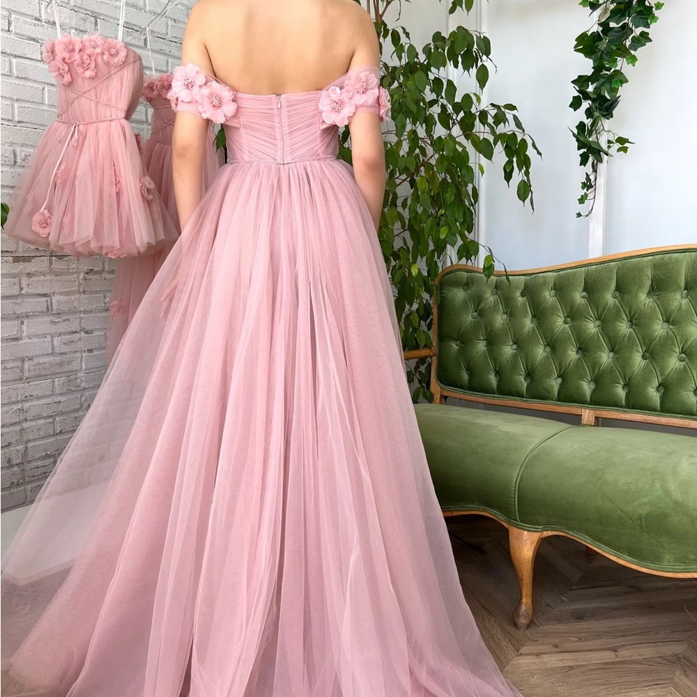 Teuta Matoshi Peony Princess Off-shoulder Gown - Picture 4 of 4